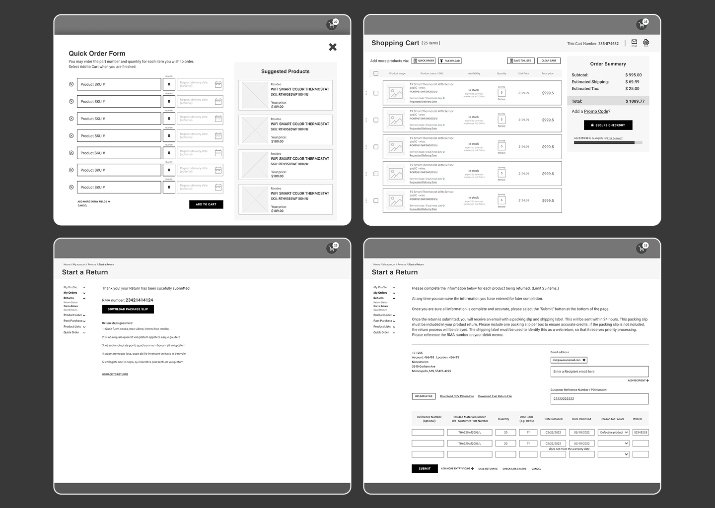 Shows an entire segemented sections of a screen.